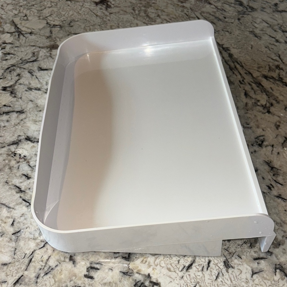 Sleek White Bedside Tray